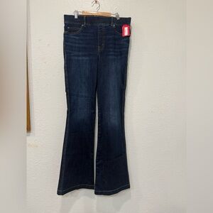 SPANX FLARE Dark Blue Midnight Shade pull-on Jeans #20327R-SIZE LARGE